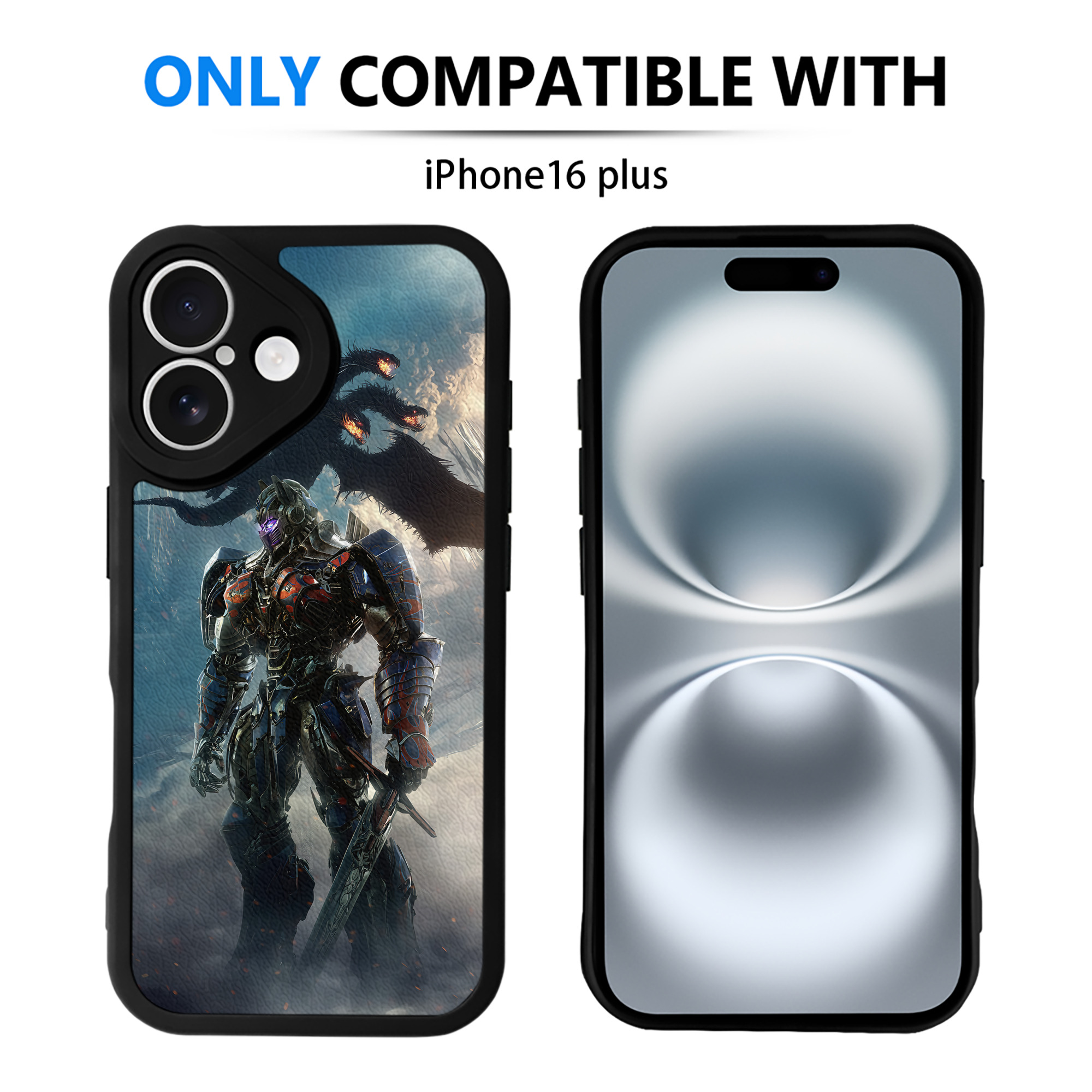 （画像用） Transformers トランスフォーマー 【iPhone 16シリーズ対応】シリコンスマホケース（レザー調） 材質：シリコン